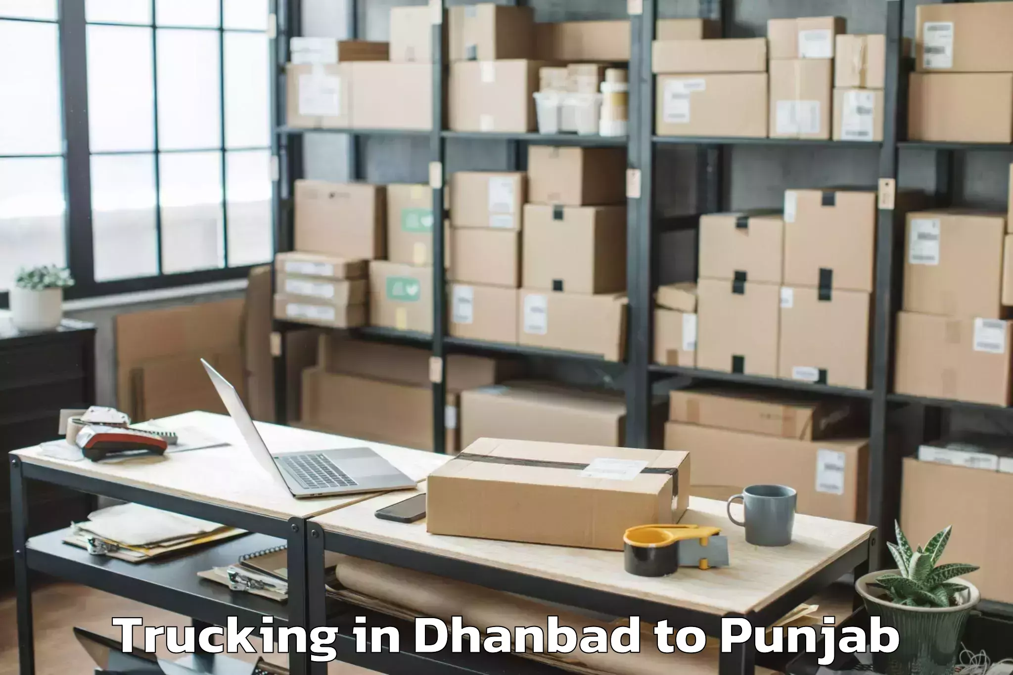 Easy Dhanbad to Barnala Trucking Booking